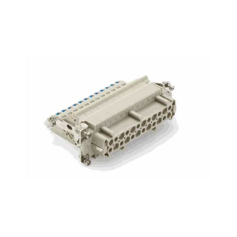 Insert HE, Quick Connection à ressort, femelle, 24 pin, 16A, Polycarbonate, 24B|48B 